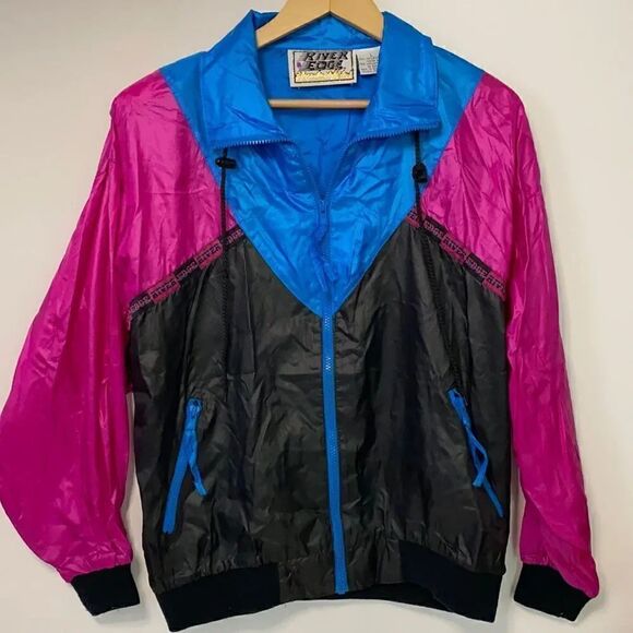 Vintage Retro River Edge Windbreaker Jacket - Picture 5 of 10